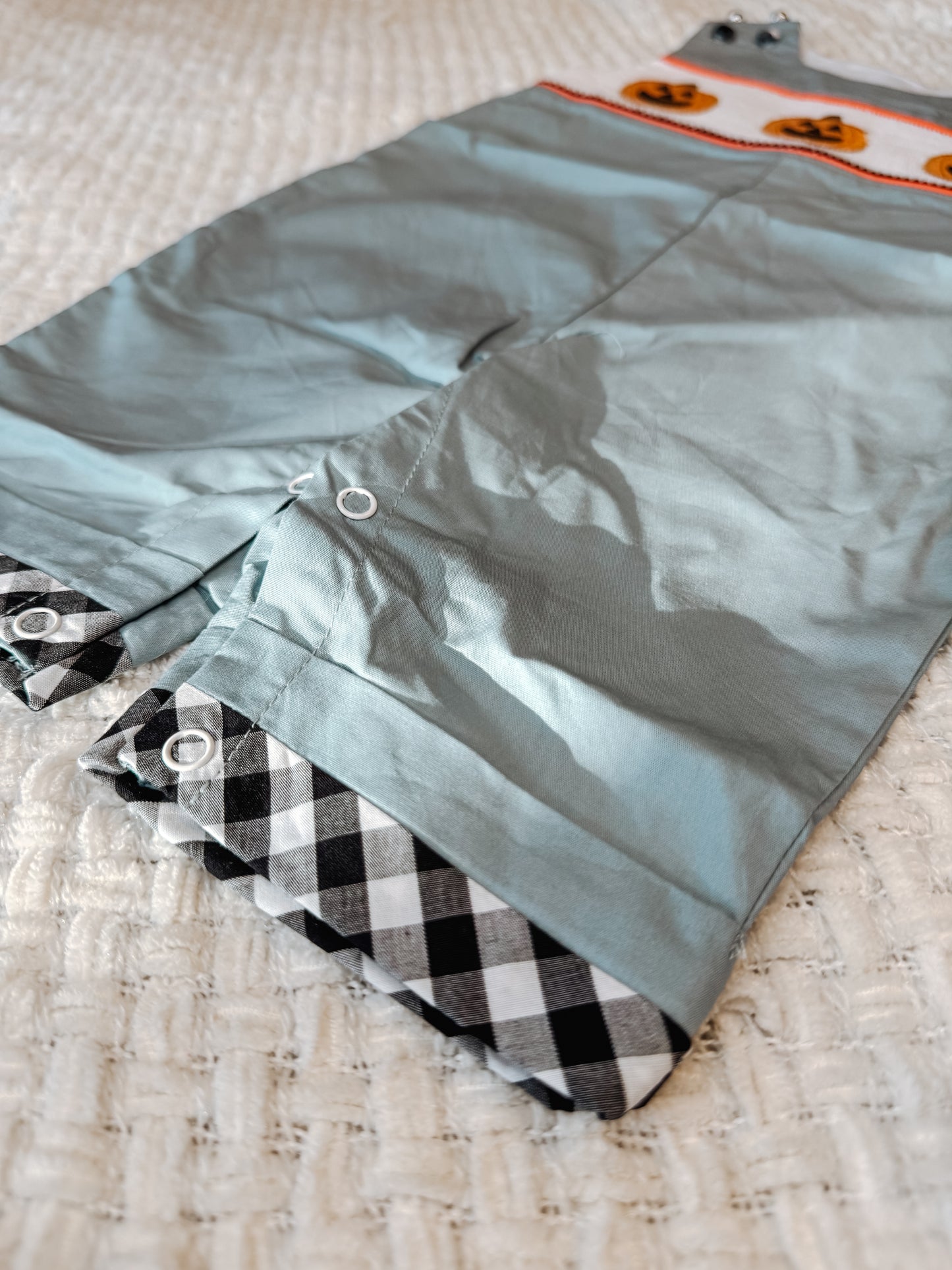 Smocked Halloween Jack-o-Lantern Jon Jon Overalls