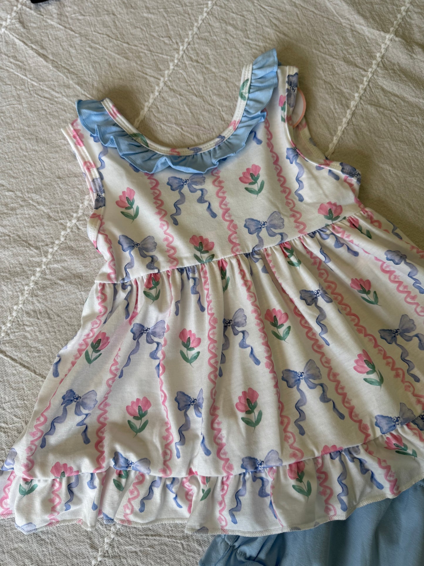 Grandmillenial Print Ruffle Bloomer Set