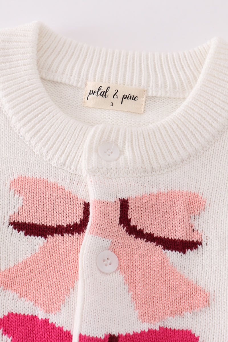 [PREORDER] White Bow Cardigan Sweater