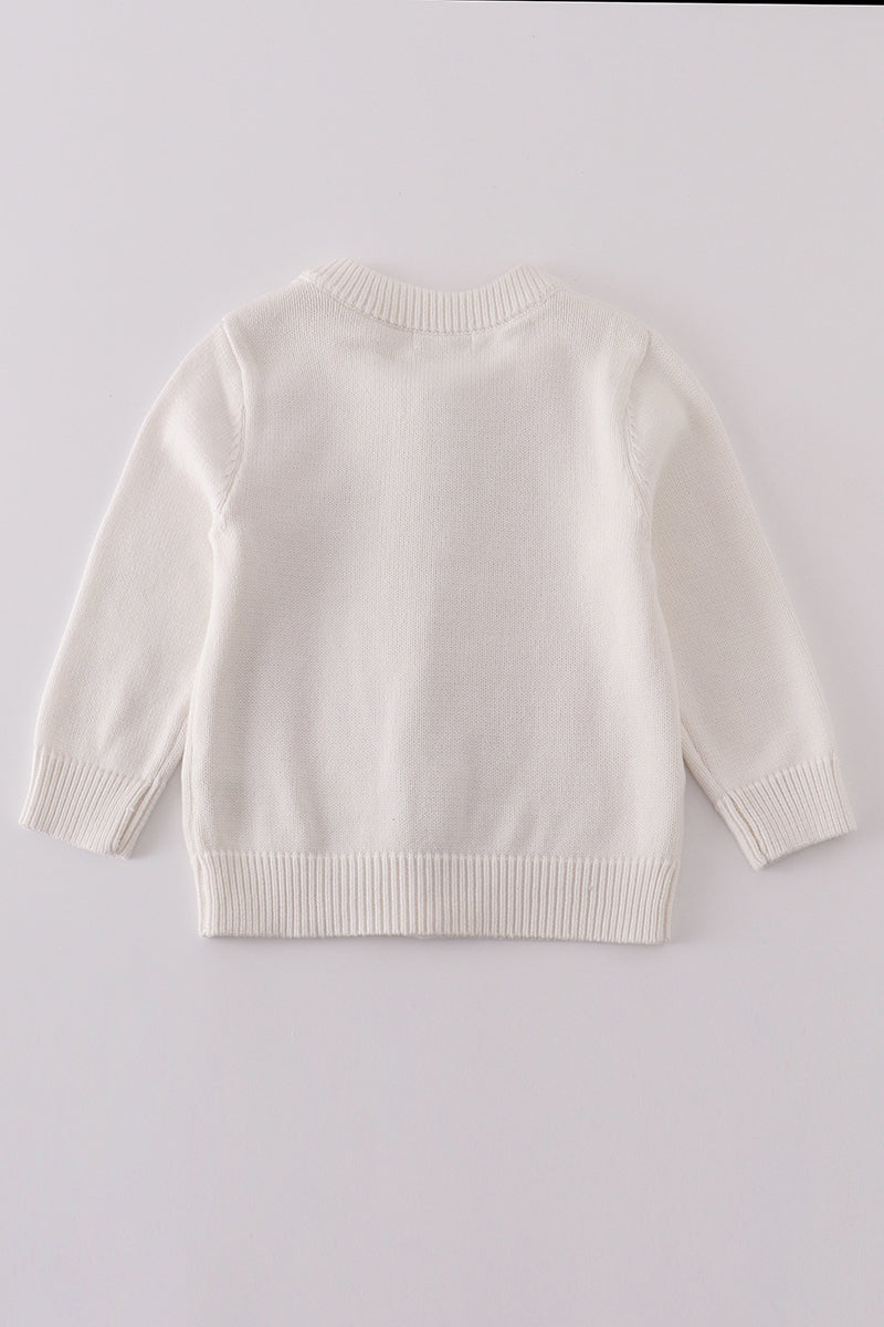 [PREORDER] White Bow Cardigan Sweater