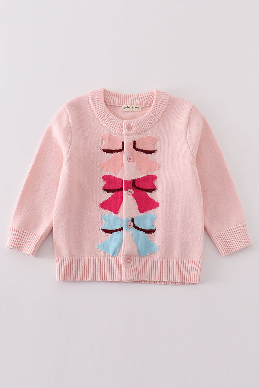 [PREORDER] Light Pink Bow Cardigan Sweater