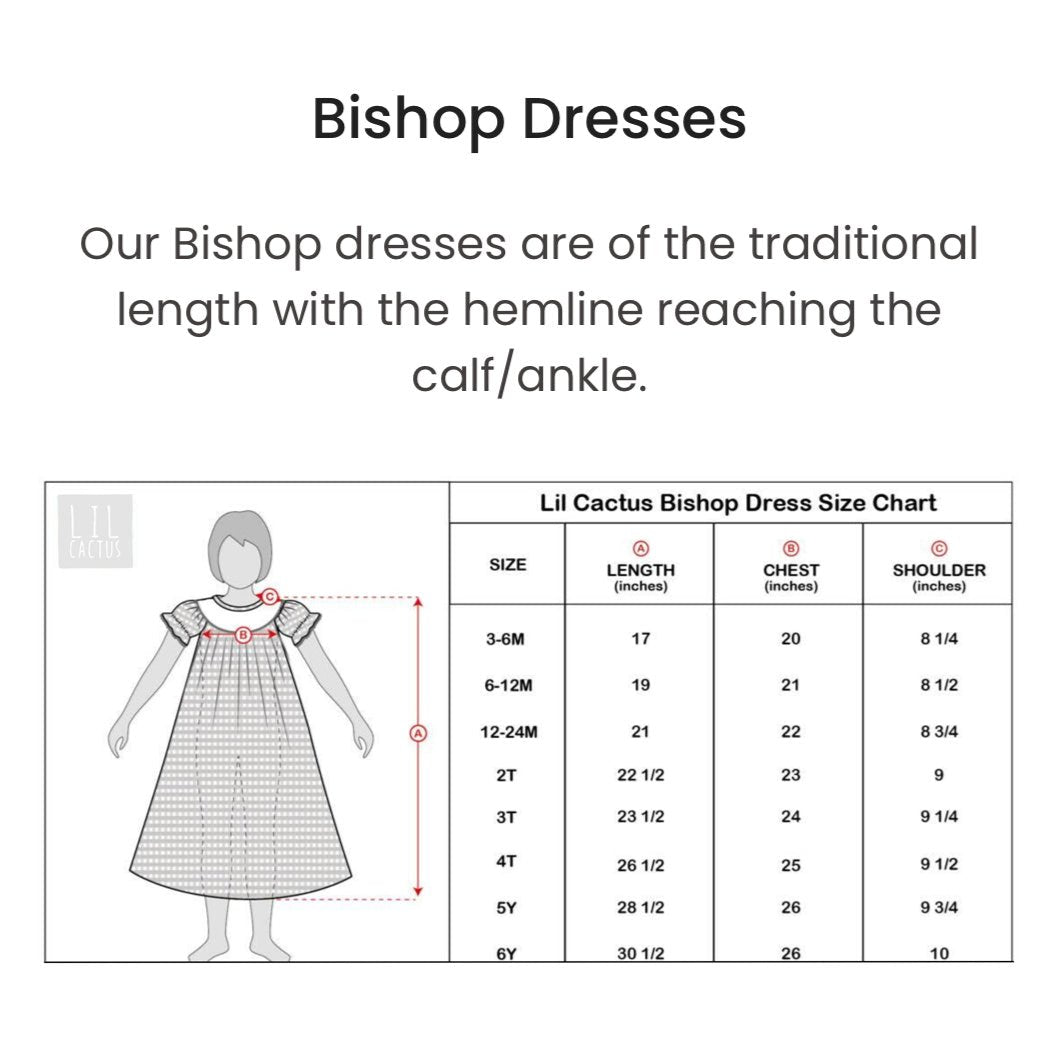 Light Blue Nativity Smocked Bishop Sleeve Dress